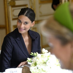 Un événement suivi de près par la presse internationale !
L'animatrice de télévision belge Tatiana Silva lors déjeuner de travail avec les acteurs français et belges de l'industrie créative et culturelle à l'Hôtel de Ville de Paris, France. le deuxième jour de la visite officielle du couple royal belge en France. © Didier Lebrun/Pool/Photonews/Bestimage 