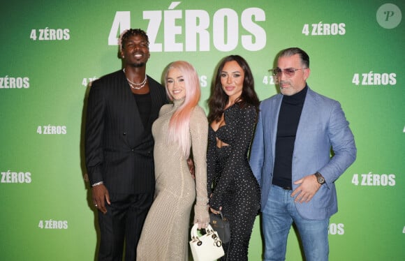 Paul Pogba et sa femme Zulay - Avant-première du film "4 Zéros" au cinéma Pathé Palace à Paris le 15 octobre 2024. © Coadic Guirec/Bestimage