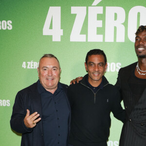 Fabien Onteniente, Fabrice Abriel et Paul Pogba - Avant-première du film "4 Zéros" au cinéma Pathé Palace à Paris le 15 octobre 2024. © Coadic Guirec/Bestimage