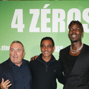 Fabien Onteniente, Fabrice Abriel et Paul Pogba - Avant-première du film "4 Zéros" au cinéma Pathé Palace à Paris le 15 octobre 2024. © Coadic Guirec/Bestimage