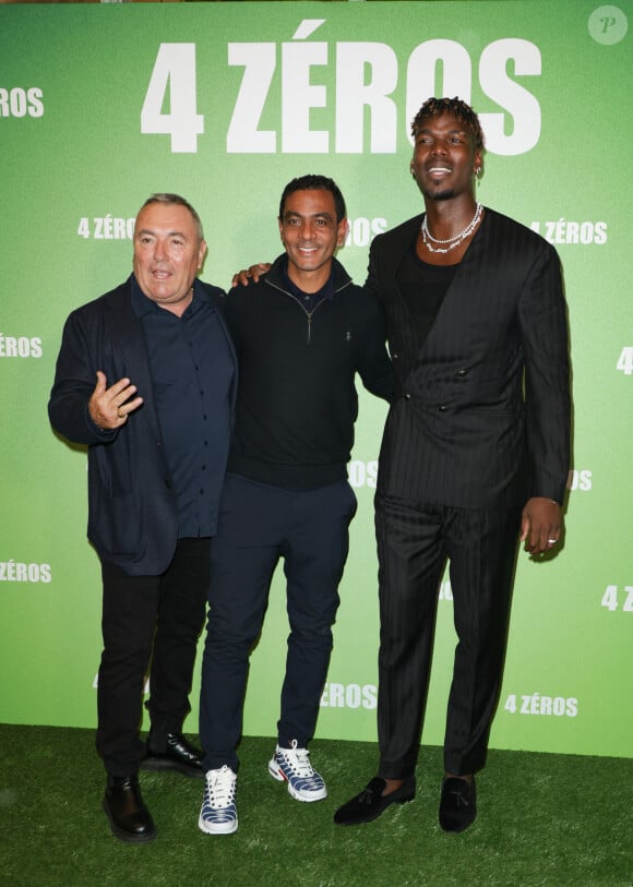 Fabien Onteniente, Fabrice Abriel et Paul Pogba - Avant-première du film "4 Zéros" au cinéma Pathé Palace à Paris le 15 octobre 2024. © Coadic Guirec/Bestimage