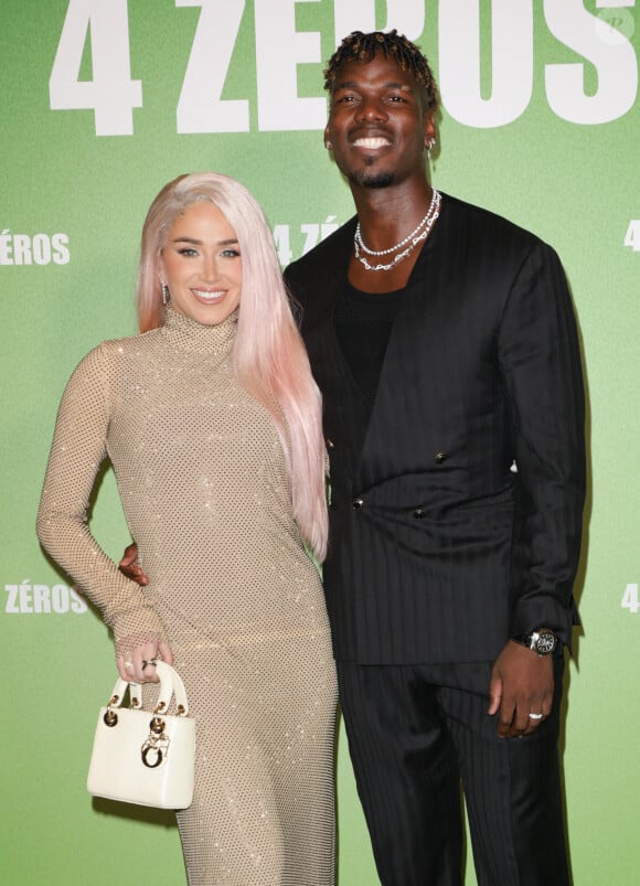 Paul Pogba et sa femme Zulay - Avant-première du film "4 Zéros" au cinéma Pathé Palace à Paris le 15 octobre 2024. © Coadic Guirec/Bestimage