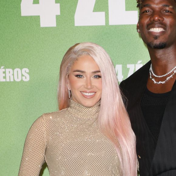 Paul Pogba et sa femme Zulay - Avant-première du film "4 Zéros" au cinéma Pathé Palace à Paris le 15 octobre 2024. © Coadic Guirec/Bestimage
