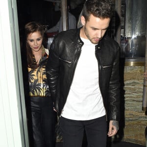 Cheryl Cole (ex Fernandez-Versini) à la sortie du restaurant Sexy Fish avec son petit-ami Liam Payne à Londres, le 12 avril 2016. 