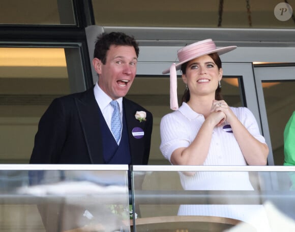 Jack Brooksbank et sa femme la princesse Eugenie d'York - La famille royale d'Angleterre aux courses hippiques "Royal Ascot 2024" à Ascot. Le 19 juin 2024 © Tim Merry / MirrorPix / Bestimage 