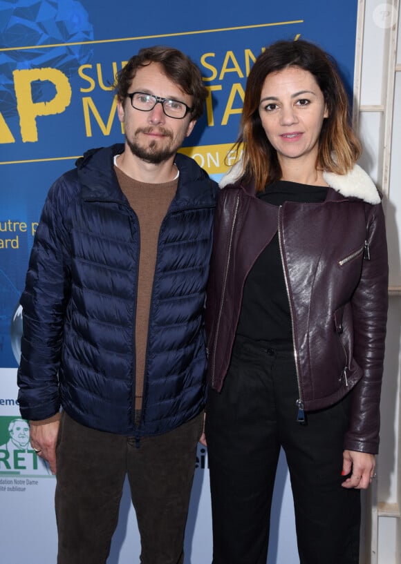 Lorant Deutsch et son épouse Marie-Julie Baup assistant à "Cap sur la Santé Mentale" à La Défense, près de Paris, en France, le 14 mai 2018. Photo par Alain Apaydin/ABACAPRESS.COM