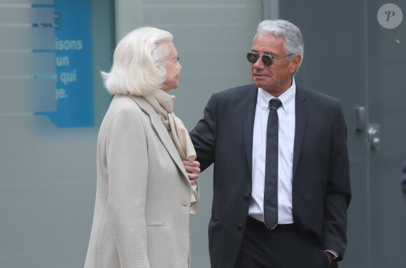 Jean-Marie Périer et Colette Boutoulaud - Obsèques de Nicole Courcel en l'église Saint-Roch à Paris le 30 juin 2016.