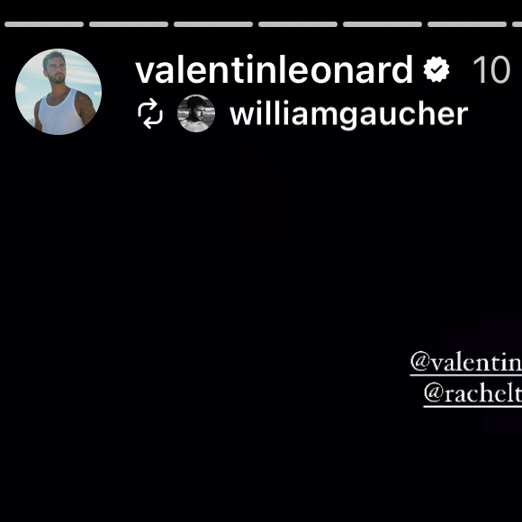 Valentin Leonard partage et repartage des moments de son mariage Rachel Trapani.