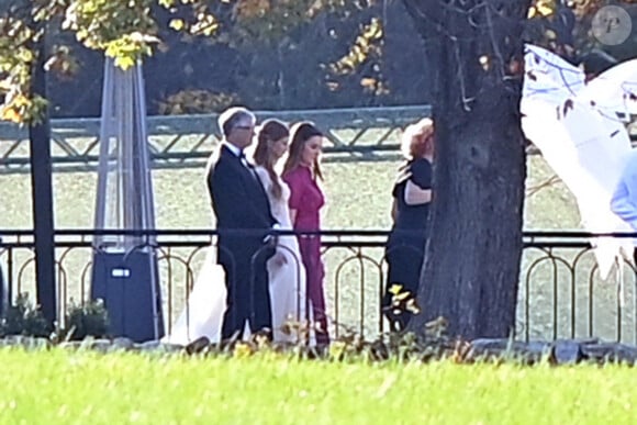 Bill Gates, Jennifer Gates, Melinda Gates lors du mariage de Jennifer Gates et Nayel Nassar à North Salem, New York. Photo par Elder Ordenez/Splash News/ABACAPRESS.COM