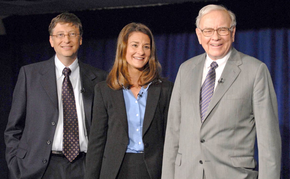 Photo : Bill Gates, Melinda Gates et Warren Buffett assistent à la ...