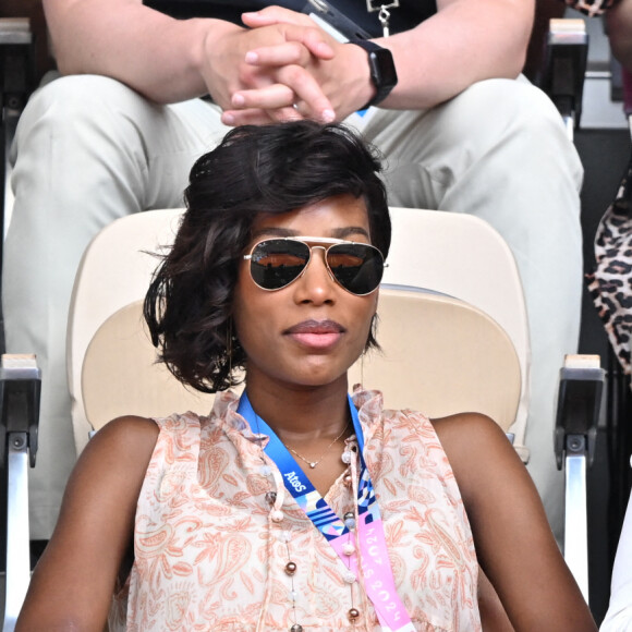 Yannick Noah et sa compagne Malika lors des Jeux Olympiques de Paris 2024. Photo : Laurent Zabulon/ABACAPRESS.COM