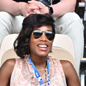 Yannick Noah et sa compagne Malika lors des Jeux Olympiques de Paris 2024. Photo : Laurent Zabulon/ABACAPRESS.COM