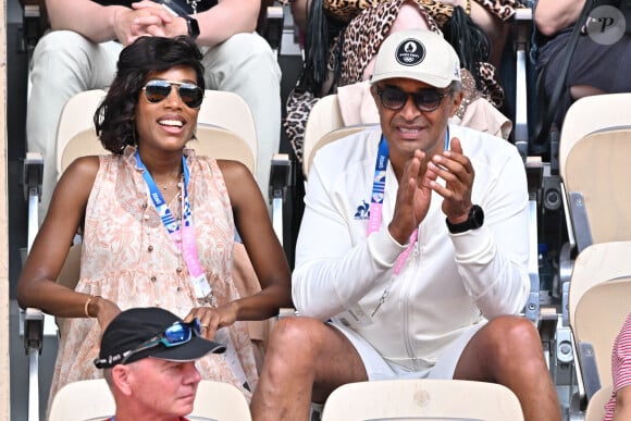 Yannick Noah et sa compagne Malika lors des Jeux Olympiques de Paris 2024. Photo : Laurent Zabulon/ABACAPRESS.COM