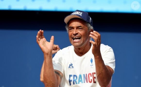 Yannick Noah, coach de l'équipe de France paralympique de tennis fauteuil lors de la rencontre de tennis fauteuil entre S.Houdet et M.delaPuente en quart de finale des jeux paralympiques Paris 2024 le 4 septembre 2024. © Dominique Jacovides / Bestimage