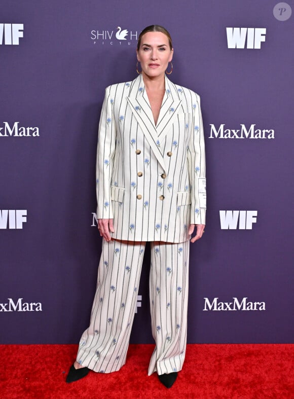 Kate Winslet au photocall de la soirée Women In Film Annual Gala à l'hôtel Beverly Hilton à Los Angeles le 24 octobre 2024.