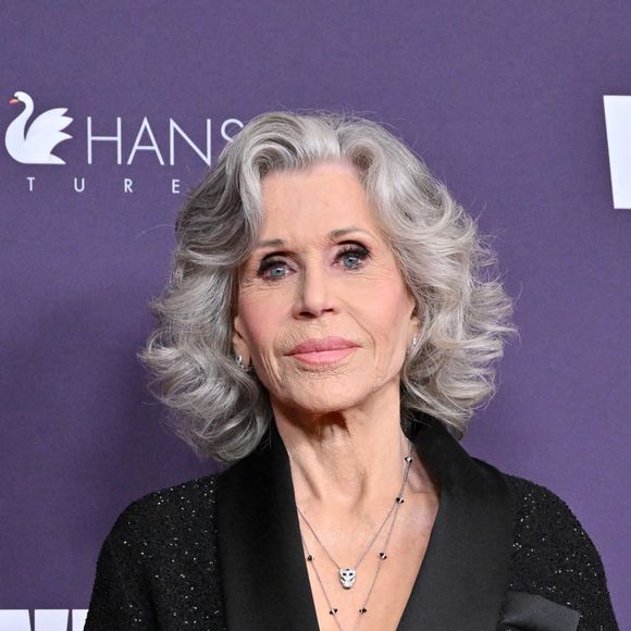 Jane Fonda au photocall de l'événement Women in Film pour le prix Max Mara Face of the Future à l'hôtel Beverly Hilton à Los Angeles le 24 octobre 2024.
