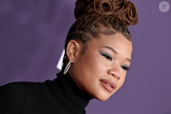 Storm Reid au photocall de la soirée Women In Film Annual Gala à l'hôtel Beverly Hilton à Los Angeles le 24 octobre 2024.