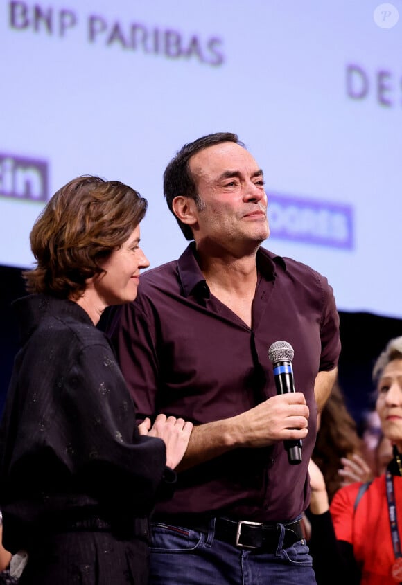 Irène Jacob, Anthony Delon - Pour la séance de clôture de la 16ème édition du Festival Lumière de Lyon, un hommage tout particulier a été rendu à l'acteur Alain Delon en projetant "Plein Soleil" de René Clément.  Le 20 octobre 2024.  © Dominique Jacovides/Bestimage 