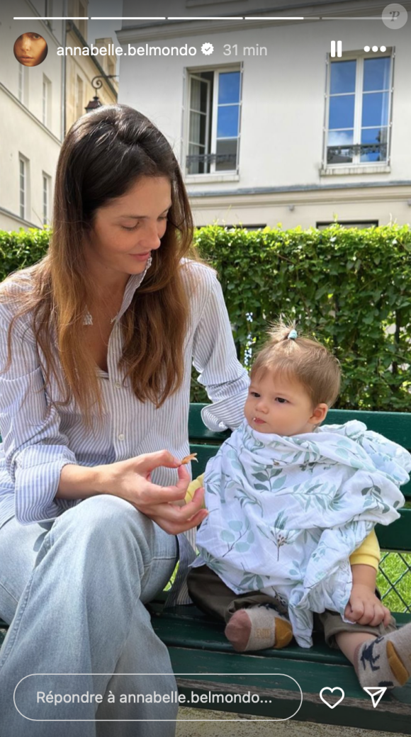 Ce samedi 26 octobre 2024, la maman de 36 ans partage un tendre cliché de son fils sur Instagram...
Story Instagram d'Annabelle Belmondo en compagnie de son fils Angelo.