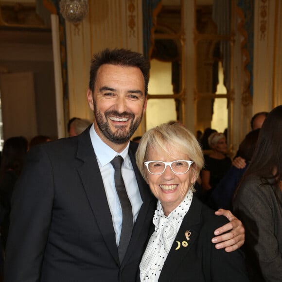 Cyril Lignac et Mercotte assistant à la cérémonie où Pierre Hermé devient Commandeur des Arts et des Lettres à Paris, France, le 23 septembre 2019. Photo par Jerome Domine/ABACAPRESS.COM