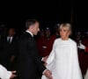 Organisé en l'honneur du couple présidentiel venu au Maroc quelques jours
Emmanuel et Brigitte Macron - Dîner d'Etat offert par sa Majesté le roi Mohammed VI du Maroc en l'honneur du Président de la République Emmanuel Macron et de la première dame Brigitte Macron au Palais Royal de Rabat au Maroc le 29 Octobre 2024. © Dominique Jacovides/Bestimage 