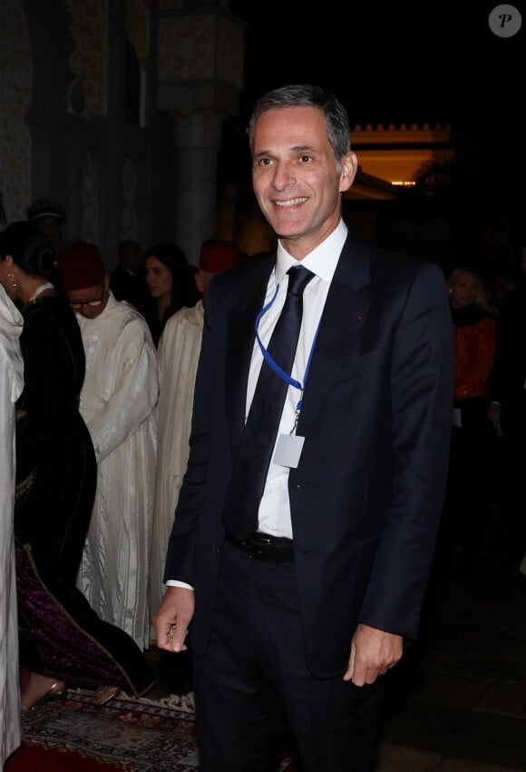 Rodolphe Saadé - Dîner d'Etat offert par sa Majesté le roi Mohammed VI du Maroc en l'honneur du Président de la République Emmanuel Macron et de la première dame Brigitte Macron au Palais Royal de Rabat au Maroc le 29 Octobre 2024. © Dominique Jacovides/Bestimage 