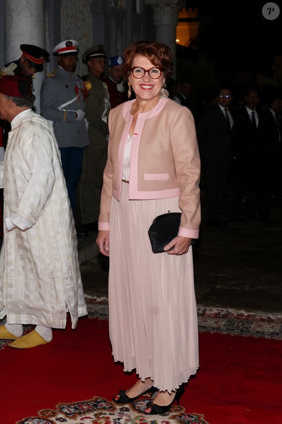 Annie Genevard - Dîner d'Etat offert par sa Majesté le roi Mohammed VI du Maroc en l'honneur du Président de la République Emmanuel Macron et de la première dame Brigitte Macron au Palais Royal de Rabat au Maroc le 29 Octobre 2024. © Dominique Jacovides/Bestimage 