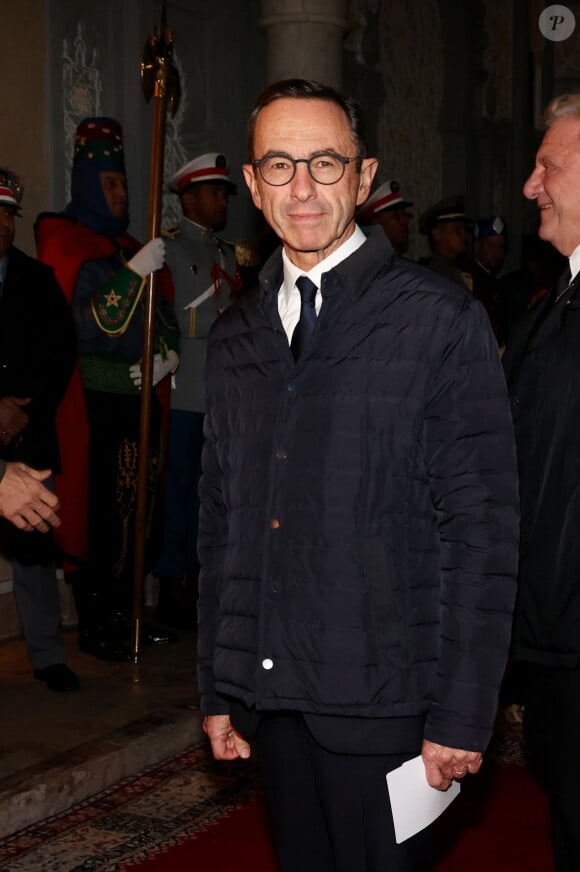 Bruno Retailleau - Dîner d'Etat offert par sa Majesté le roi Mohammed VI du Maroc en l'honneur du Président de la République Emmanuel Macron et de la première dame Brigitte Macron au Palais Royal de Rabat au Maroc le 29 Octobre 2024. © Dominique Jacovides/Bestimage 