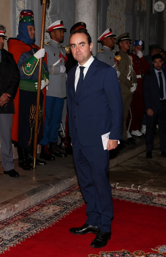 Sébastien Lecornu - Dîner d'Etat offert par sa Majesté le roi Mohammed VI du Maroc en l'honneur du Président de la République Emmanuel Macron et de la première dame Brigitte Macron au Palais Royal de Rabat au Maroc le 29 Octobre 2024. © Dominique Jacovides/Bestimage 