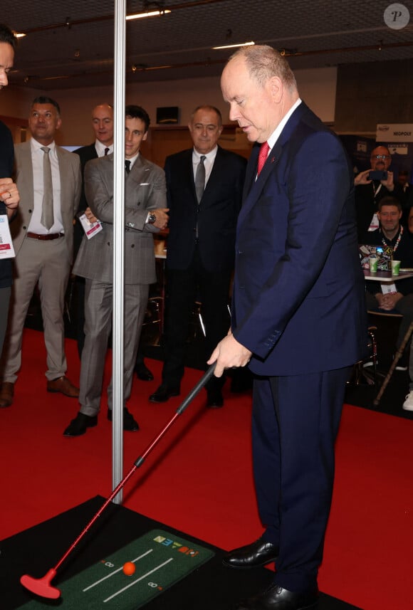 Le prince Albert II de Monaco - Convention mondiale sur les médias et les technologies du sport "Sportel" au Grimaldi Forum à Monaco le 29 octobre 2024. © Claudia Albuquerque/Bestimage 