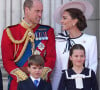 Dans la famille royale britannique, les fêtes de fin d'années sont très importantes et suivent des traditions précises.
Le prince Louis, la princesse Charlotte, le prince William, prince de Galles, Catherine Kate Middleton, princesse de Galles - Les membres de la famille royale britannique au balcon du Palais de Buckingham lors de la parade militaire "Trooping the Colour" à Londres