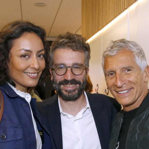 Exclusif - Leïla Kaddour-Boudadi, Stephane Sitbon-Gomez (N° 2 de France TV) et Nagui - Déjeuner dans la loge de France TV lors des Internationaux de France de Tennis de Roland Garros 2024 - Jour 4 à Paris le 29 Mai 2024. © Bertrand Rindoff / Bestimage