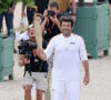 Et d'ajouter : "Tu as été de tous les moments importants, tant de premières fois, tant de tapis rouges, tant de surprises... tant d'audaces !".
Le chanteur et acteur Patrick Bruel porteur de la flamme olympique des Jeux Olympiques de Paris 2024 (JO) au château de Versailles dans les Yvelines, France, le 23 juillet 2024. © Dominique Jacovides/Bestimage 