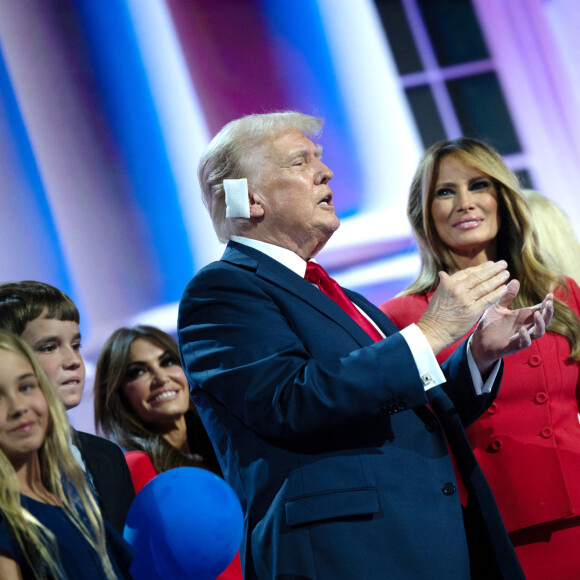 Donald Trump et sa femme Melania Trump en Pennsylvanie. © PPS/Bestimage