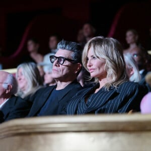 Exclusif - Catherine Deneuve, Vladimir Cosma, Marc Lavoine et sa compagne Adriana Karembeu au "concerto pour la paix" de Omar Harfouch au théâtre des Champs-Elysées à Paris le 18 septembre 2024. © Rachid Bellak / Bestimage 