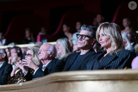 Exclusif - Catherine Deneuve, Vladimir Cosma, Marc Lavoine et sa compagne Adriana Karembeu au "concerto pour la paix" de Omar Harfouch au théâtre des Champs-Elysées à Paris le 18 septembre 2024. © Rachid Bellak / Bestimage 