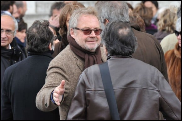 Dominique Segall lors des obsèques de Claude Miller à Paris le 11 avril 2012. 