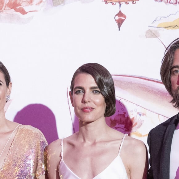 Charlotte Casiraghi et son mari Dimitri Rassam lors du Bal de la Rose 2022 au Sporting Club de Monaco en faveur de la Fondation Princesse Grace le 8 juillet 2022.