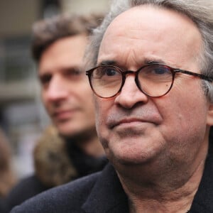 Gregoire Bonnet - Sorties des obsèques de Marion Game en l'église Saint Roch à Paris, France, le 31 mars 2023. © Jonathan Rebboah/Panoramic/Bestimage