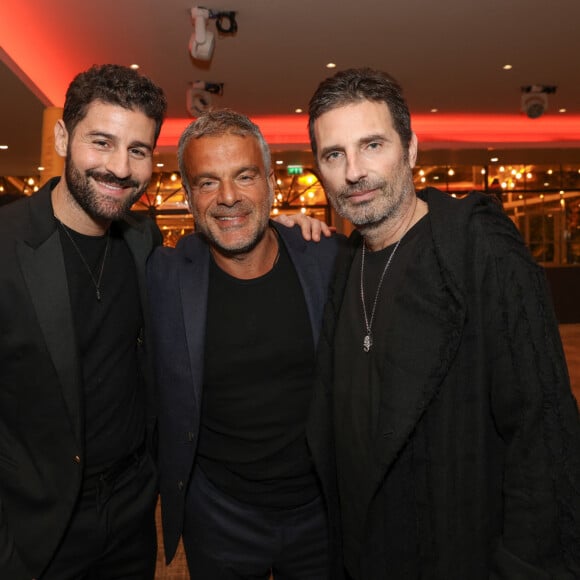 Exclusif - Cyril Benzaquen, Steve Suissa et Richard Orlinski - Soirée du 6ème Gala caritatif de l'Institut Rafaël et de la Zag Foundation, dédié à l'accompagnement des enfants en santé intégrative au Pavillon Gabriel à Paris le 12 novembre 2024. © Erez Lichtfeld/Bestimage 