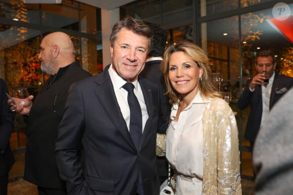 Exclusif - Christian Estrosi et sa femme Laura Tenoudji - Soirée du 6ème Gala caritatif de l'Institut Rafaël et de la Zag Foundation, dédié à l'accompagnement des enfants en santé intégrative au Pavillon Gabriel à Paris le 12 novembre 2024. © Erez Lichtfeld/Bestimage 