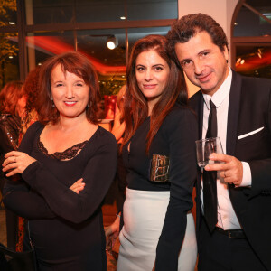 Exclusif - Anne Roumanoff, David Marouani et sa compagne - Soirée du 6ème Gala caritatif de l'Institut Rafaël et de la Zag Foundation, dédié à l'accompagnement des enfants en santé intégrative au Pavillon Gabriel à Paris le 12 novembre 2024. © Erez Lichtfeld/Bestimage 