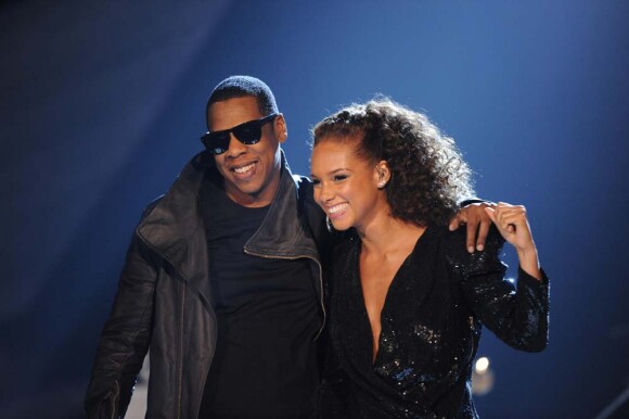 Jay-Z et Alicia Keys aux Brit Awards à Londres, le 16 février 2010 !