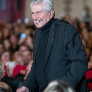 Exclusif - Claude Lelouch - Claude Lelouch fête son 87ème anniversaire sur la scène du Grand Rex à l'occasion de l'avant-première de son film "Finalement" à Paris le 30 octobre 2024. © Pierre Perusseau/Bestimage