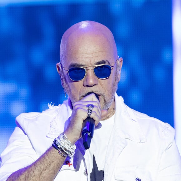 Exclusif - Pascal Obispo lors de l'enregistrement de la soirée "Les 30 ans du sidaction - la soirée événement" au Grand Rex à Paris diffusée le 23 mars 2024 sur France 2 © Cyril Moreau / Coadic Guirec / Bestimage 