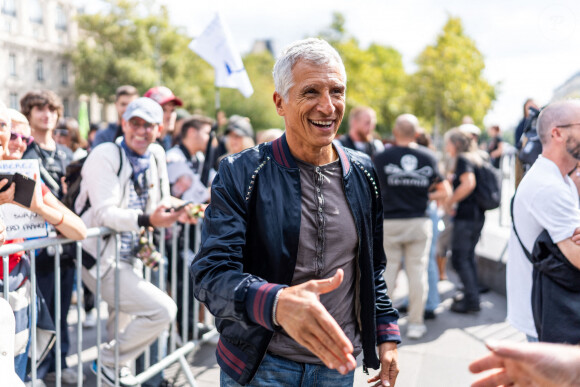 Cet "Intervilles" new look devrait débuter à l'été 2025
L'animateur de télévision et de radio français Nagui lors d'une manifestation de soutien à l'ONG Sea Shepherd du fondateur canadien Paul Watson à Paris le 4 septembre 2024.