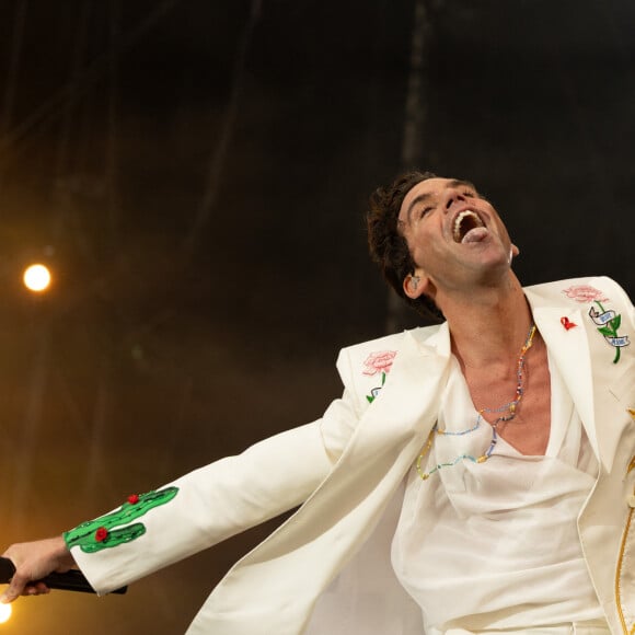 Mika en concert sur la scène du festival Solidays à Paris le 29 juin 2024. © Jeremy Melloul / Bestimage 