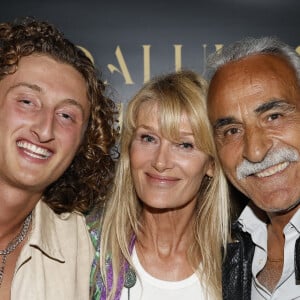 Exclusif - Joalukas Noah, sa mère Isabelle Camus et Mansour Bahrami lors de la soirée d'anniversaire de Joalukas Noah, fils de Yannick Noah et Isabelle Camus, pour ses 18 ans à Paris le 10 juin 2022. © Cyril Moreau / Bestimage