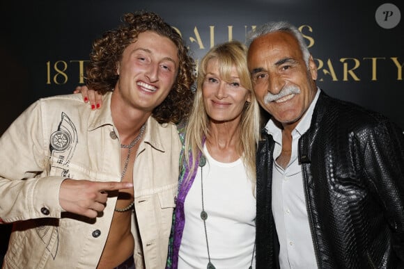 Exclusif - Joalukas Noah, sa mère Isabelle Camus et Mansour Bahrami lors de la soirée d'anniversaire de Joalukas Noah, fils de Yannick Noah et Isabelle Camus, pour ses 18 ans à Paris le 10 juin 2022. © Cyril Moreau / Bestimage