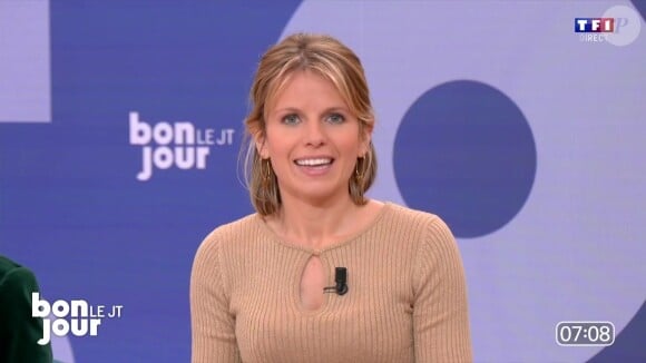 A la fin de son journal de 7 heures du mercredi 20 novembre 2024, Garance Pardigon a évoqué les adieux de Rafael Nadal dans "Bonjour !" sur TF1
Garance Pardigon sur le plateau de "Bonjour !"